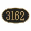 Whitehall Products Fast and Easy Oval House Number Plaque, Black/Gold -Whitehall Products Store whitehall products address plaques 31269 64 1000