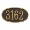 Whitehall Products Fast and Easy Oval House Number Plaque, Bronze/Gold -Whitehall Products Store whitehall products address plaques 31270 64 1000