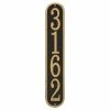 Whitehall Products Fast and Easy Vertical House Number Plaque, Black/Gold -Whitehall Products Store whitehall products address plaques 31273 64 1000