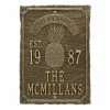 Whitehall Products Antebellum Welcome Rectangular Standard Wall 3-Line Anniversary Personalized Plaque in Antique Brass -Whitehall Products Store whitehall products address plaques 3300ab 64 1000