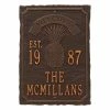 Whitehall Products Antebellum Welcome Rectangular Standard Wall 3-Line Anniversary Personalized Plaque in Oil-Rubbed Bronze -Whitehall Products Store whitehall products address plaques 3300ob 64 1000