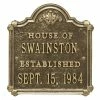 Whitehall Products Chatham Anniversary Wedding Personalized Plaque, Antique Brass