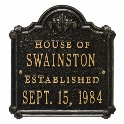 Whitehall Products Chatham Anniversary Wedding Personalized Plaque, Black/Gold