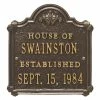 Whitehall Products Chatham Anniversary Wedding Personalized Plaque, Bronze/Gold -Whitehall Products Store whitehall products address plaques 3306og 64 1000