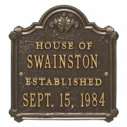 Whitehall Products Chatham Anniversary Wedding Personalized Plaque, Bronze/Gold