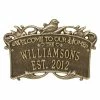 Whitehall Products Songbird Welcome Rectangular Standard 2-Line Wall Anniversary Personalized Plaque in Antique Brass 2 Whitehall Products Songbird Welcome Rectangular Standard 2-Line Wall Anniversary Personalized Plaque in Antique Brass -Whitehall Products Store whitehall products address plaques 3309ab 64 1000