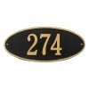 Whitehall Products Madison Standard Oval Black/Gold Wall 1-Line Address Plaque -Whitehall Products Store whitehall products address plaques 4003bg 64 1000