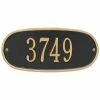 Whitehall Products Standard Oval Black/Gold Wall 1-Line Address Plaque -Whitehall Products Store whitehall products address plaques 4004bg 64 1000