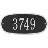 Whitehall Products Standard Oval Black/Silver Wall 1-Line Address Plaque