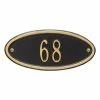 Whitehall Products Madison Petite Oval Black/Gold Wall 1-Line Address Plaque -Whitehall Products Store whitehall products address plaques 4008bg 64 1000
