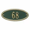 Whitehall Products Madison Petite Oval Green/Gold Wall 1-Line Address Plaque -Whitehall Products Store whitehall products address plaques 4008gg 64 1000