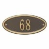 Whitehall Products Madison Petite Oval Bronze/Gold Wall 1-Line Address Plaque