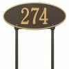 Whitehall Products Madison Oval Standard Lawn 1-Line Address Plaque - Bronze/Gold -Whitehall Products Store whitehall products address plaques 4013og 64 1000