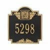 Whitehall Products Monogram Standard Square Black/Gold Wall 1-Line Address Plaque 1 Whitehall Products Monogram Standard Square Black/Gold Wall 1-Line Address Plaque -Whitehall Products Store whitehall products address plaques 5005bg 64 1000