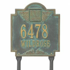 Whitehall Products Monogram Address Personalized Plaque Lawn