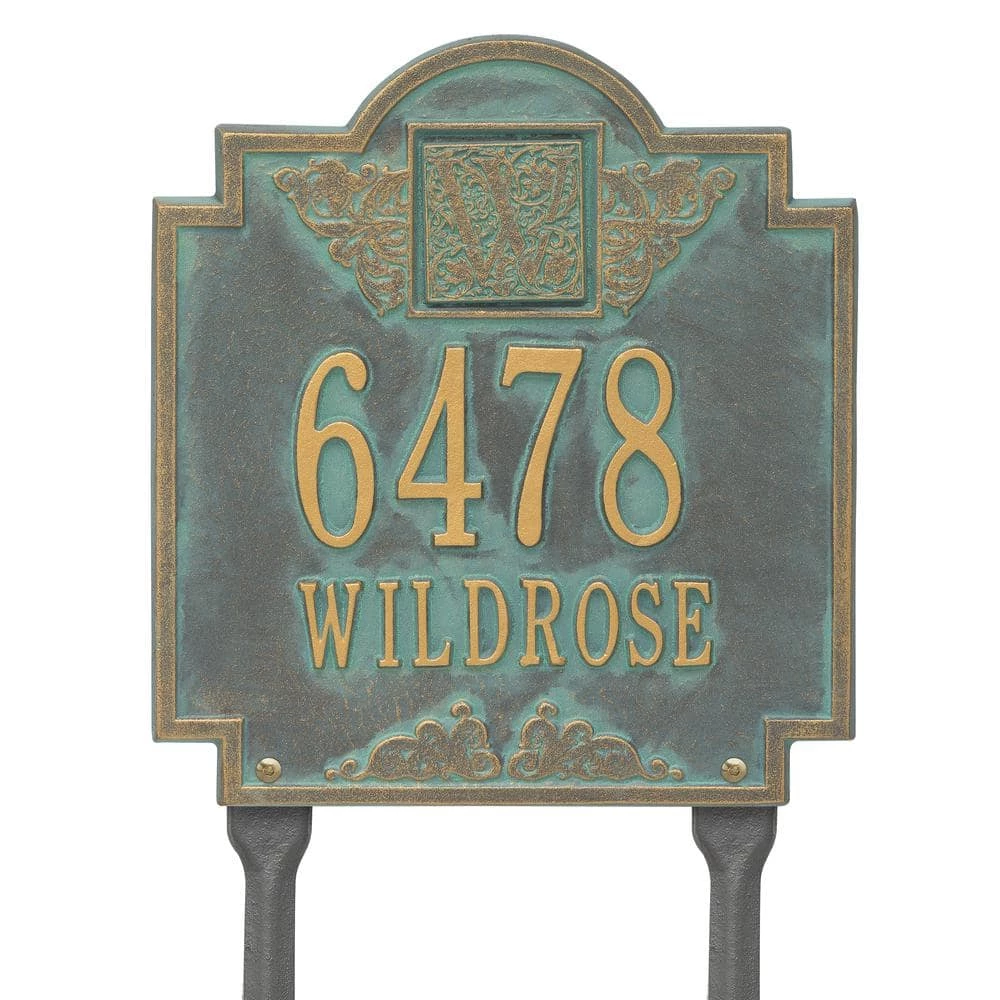 Whitehall Products Monogram Address Personalized Plaque Lawn 3 Whitehall Products Monogram Address Personalized Plaque Lawn