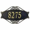 Whitehall Products Hackley Fretwork Oval Black/Gold Standard Wall One Line Address Plaque -Whitehall Products Store whitehall products address plaques 5505bg 64 1000