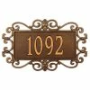 Whitehall Products Mears Fretwork Rectangular Antique Copper Standard Wall One Line Address Plaque -Whitehall Products Store whitehall products address plaques 5506ac 64 1000