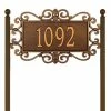 Whitehall Products Mears Fretwork Oval Antique Copper Standard Lawn One Line Address Plaque -Whitehall Products Store whitehall products address plaques 5512ac 64 1000