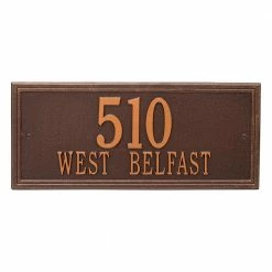 Whitehall Products Double Line - Estate Rectangle Wall Plaque - 2 Line