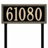 Whitehall Products Egg and Dart Rectangular Black/Gold Estate Lawn One Line Address Plaque -Whitehall Products Store whitehall products address plaques 6116bg 64 1000