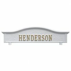 Whitehall Products Mailbox Topper in White/Gold