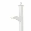 Whitehall Products Balmoral White Deluxe Post and Bracket with Finial